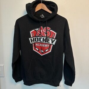 AS‎ Hockey Academy Pullover Hoodie Mens M Black Sportswear Layering Streetwear